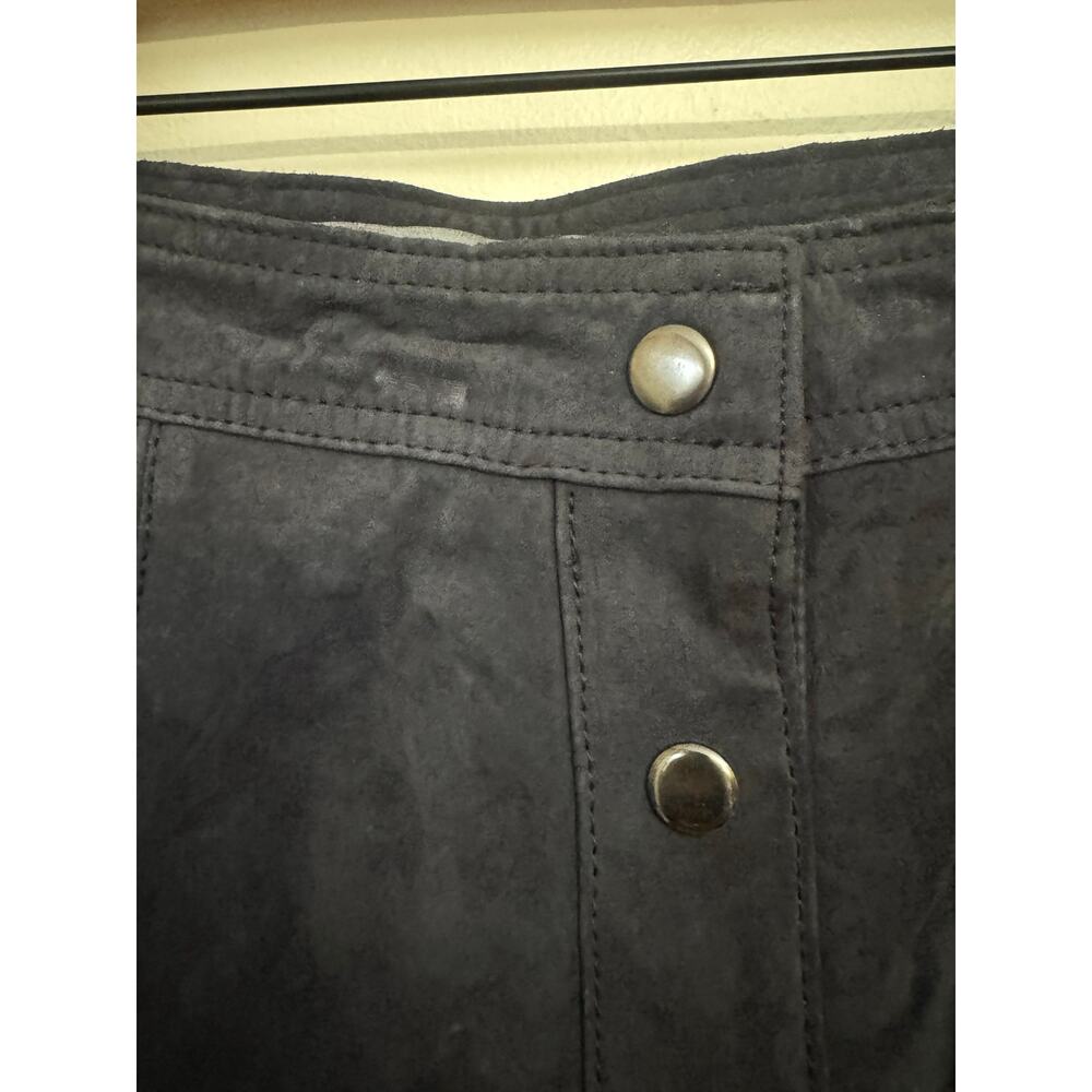 Bagatelle Blue Suede Leather Skirt Small Western Boho Festival Mini Retail $198 - Picture 5 of 8